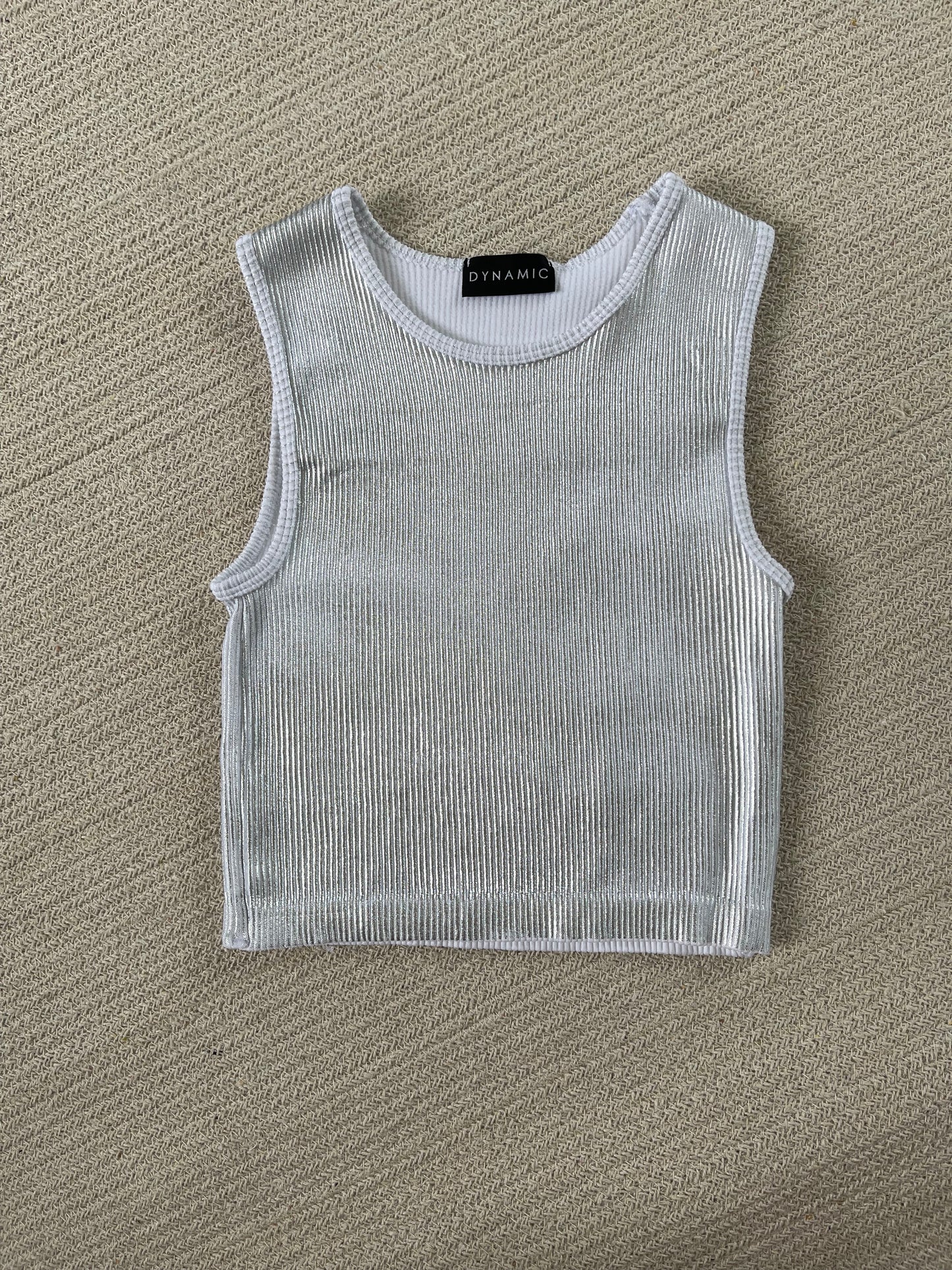 Silver Crop Top