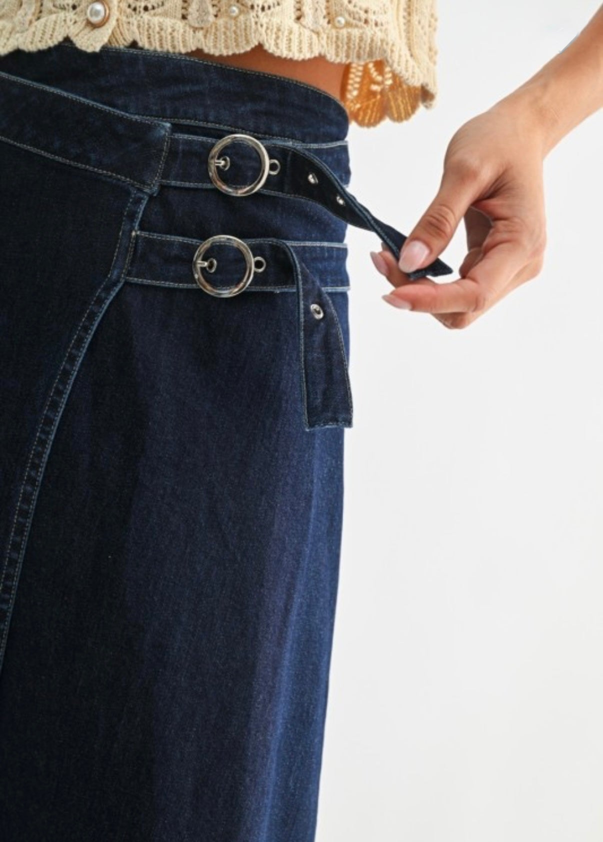 Wrap Buckles Skirt