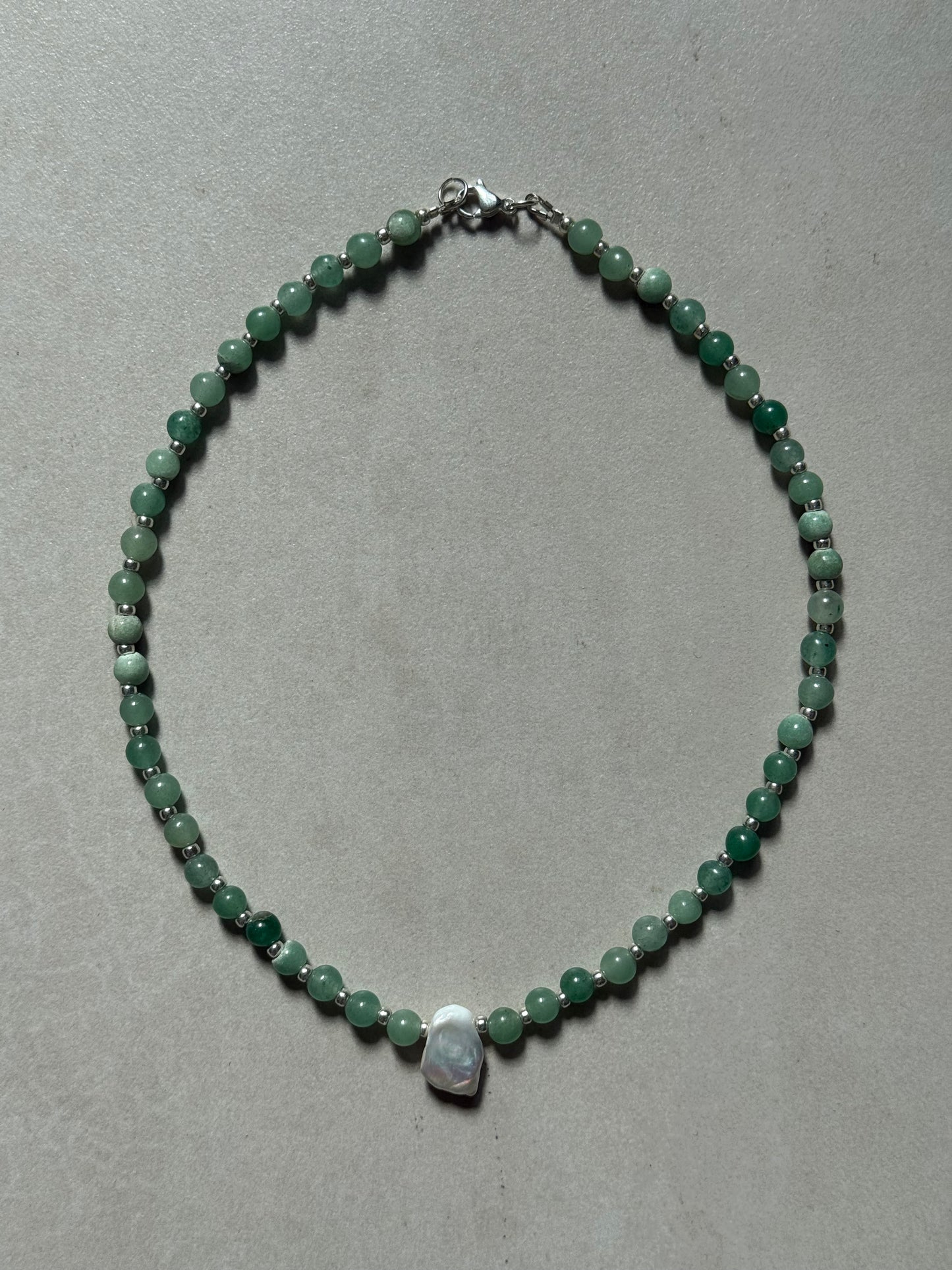 Silver and pearl Necklace