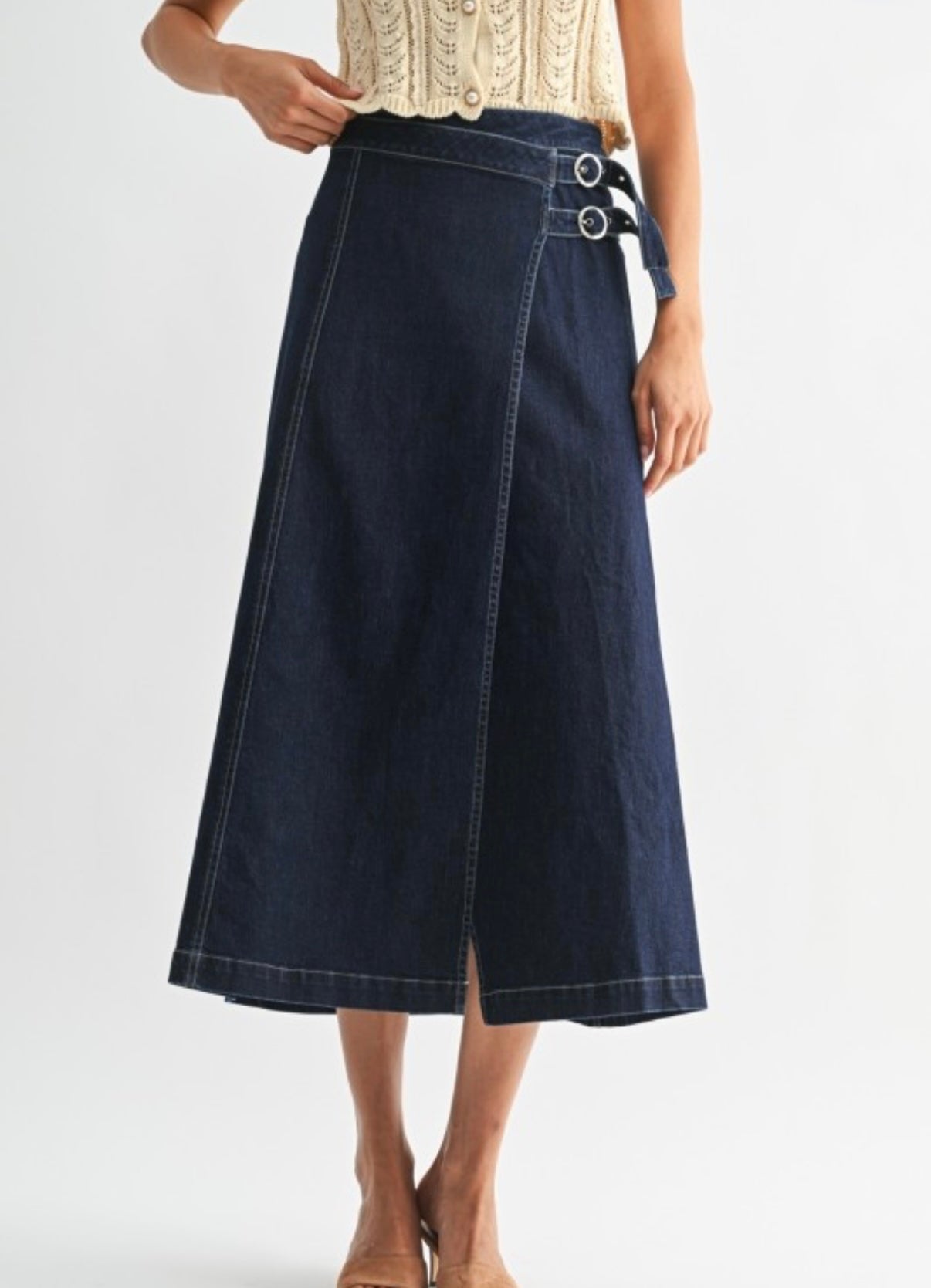 Wrap Buckles Skirt