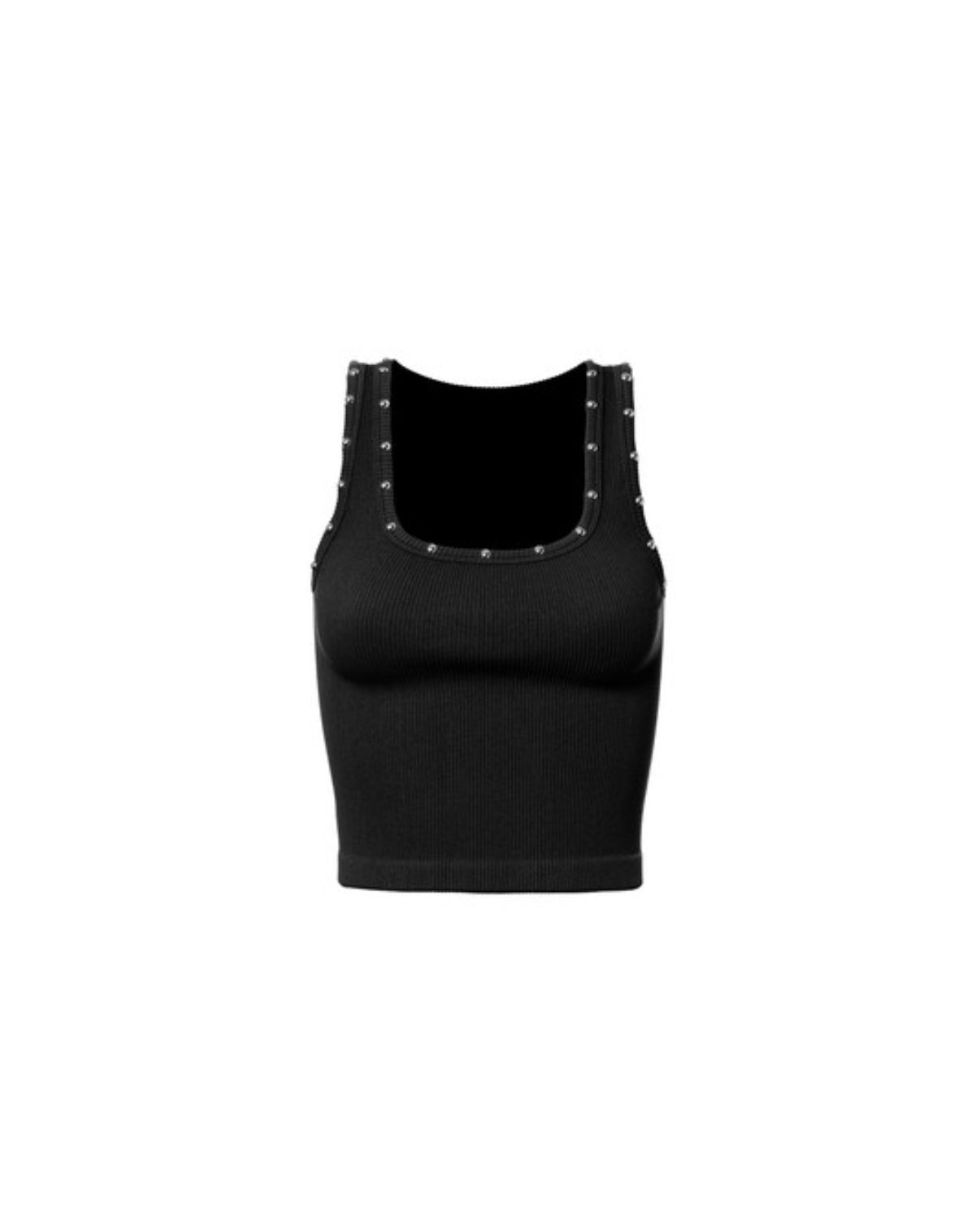 Black Studded Tank Top