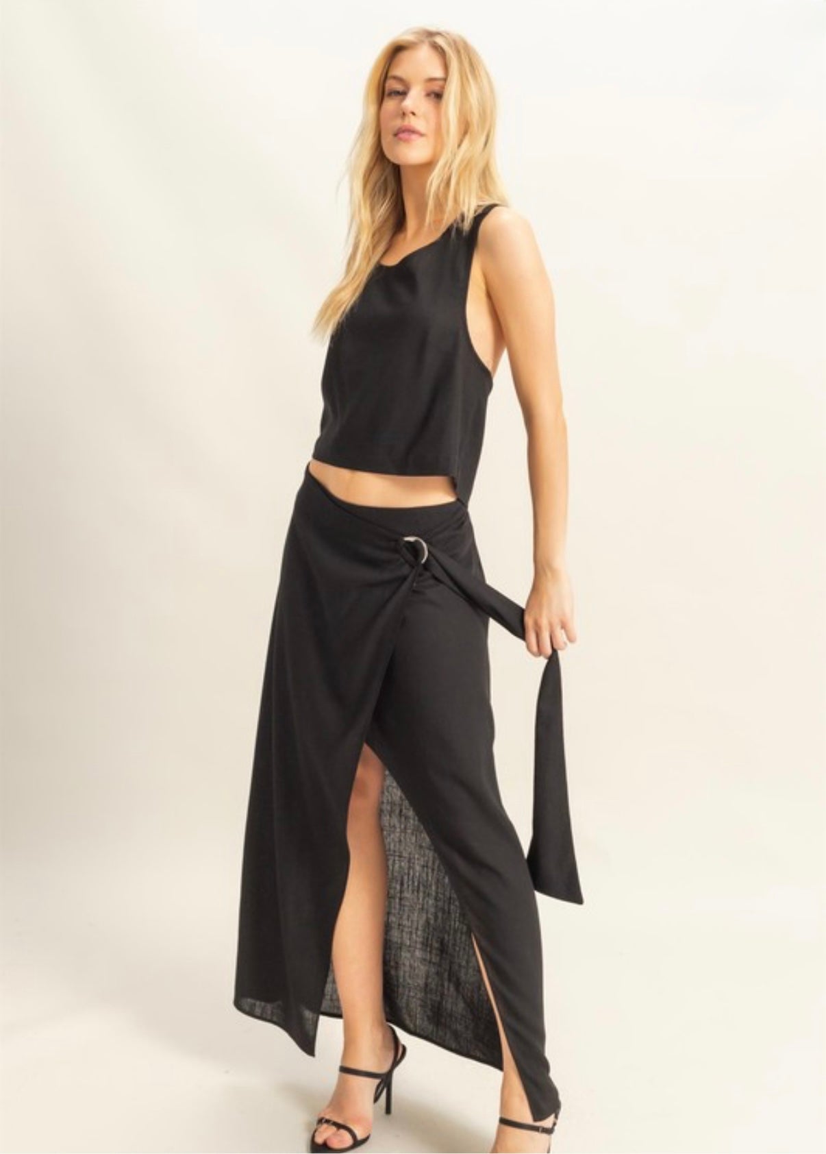 Top & Wrap Skirt Set