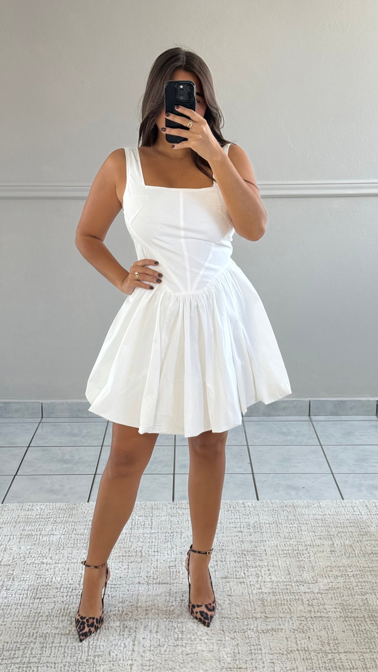 Poplin Bubble Mini Dress