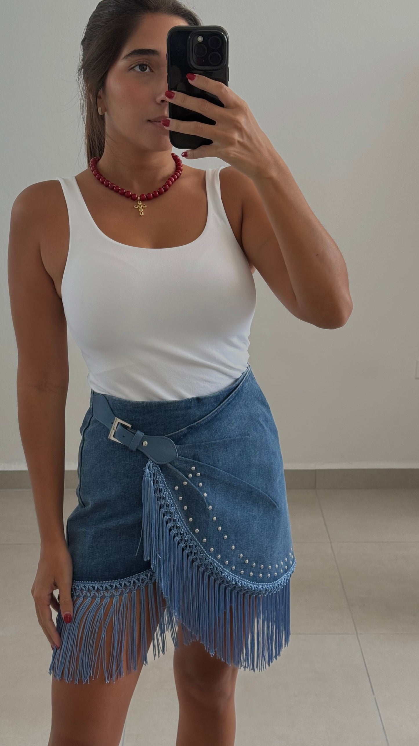 Fringe Wrap Skirt