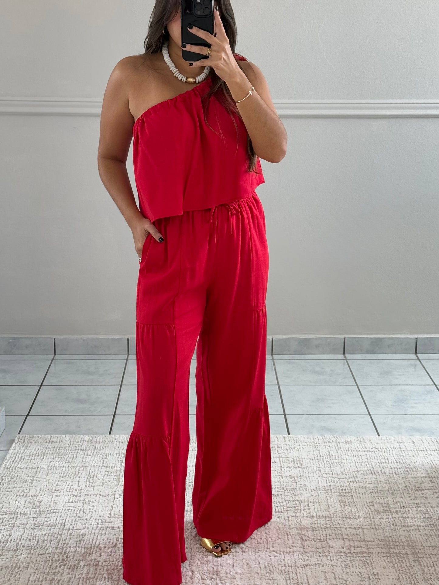 Linen Red Set