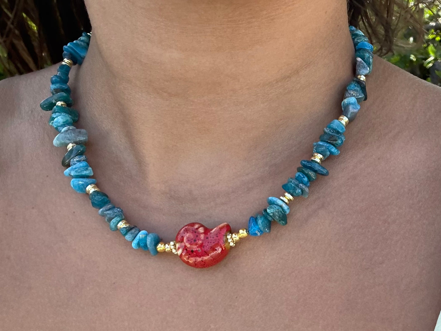 Blue & Red Necklace