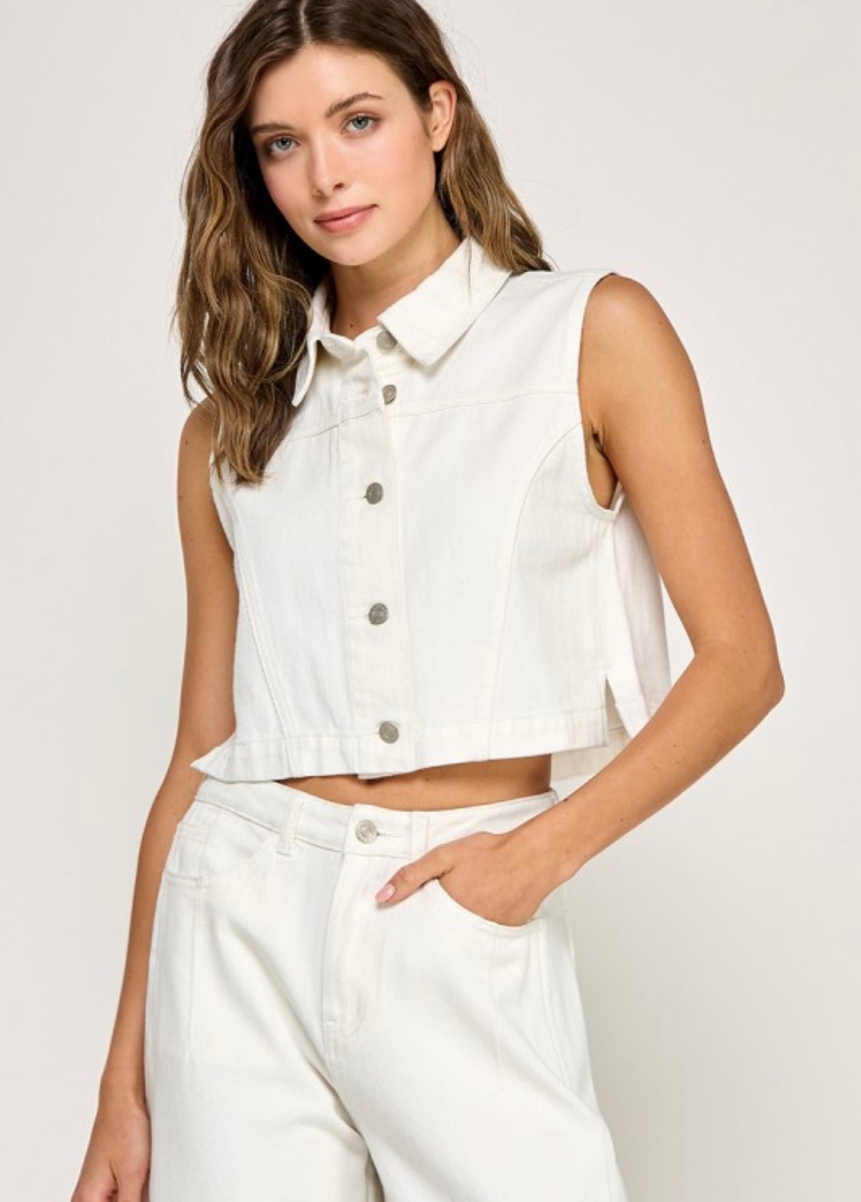White Denim Set