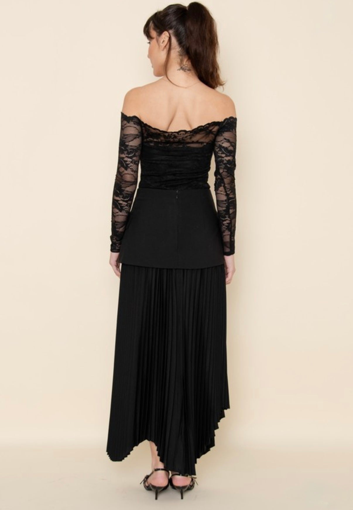 Asymmetrical Slit Skirt