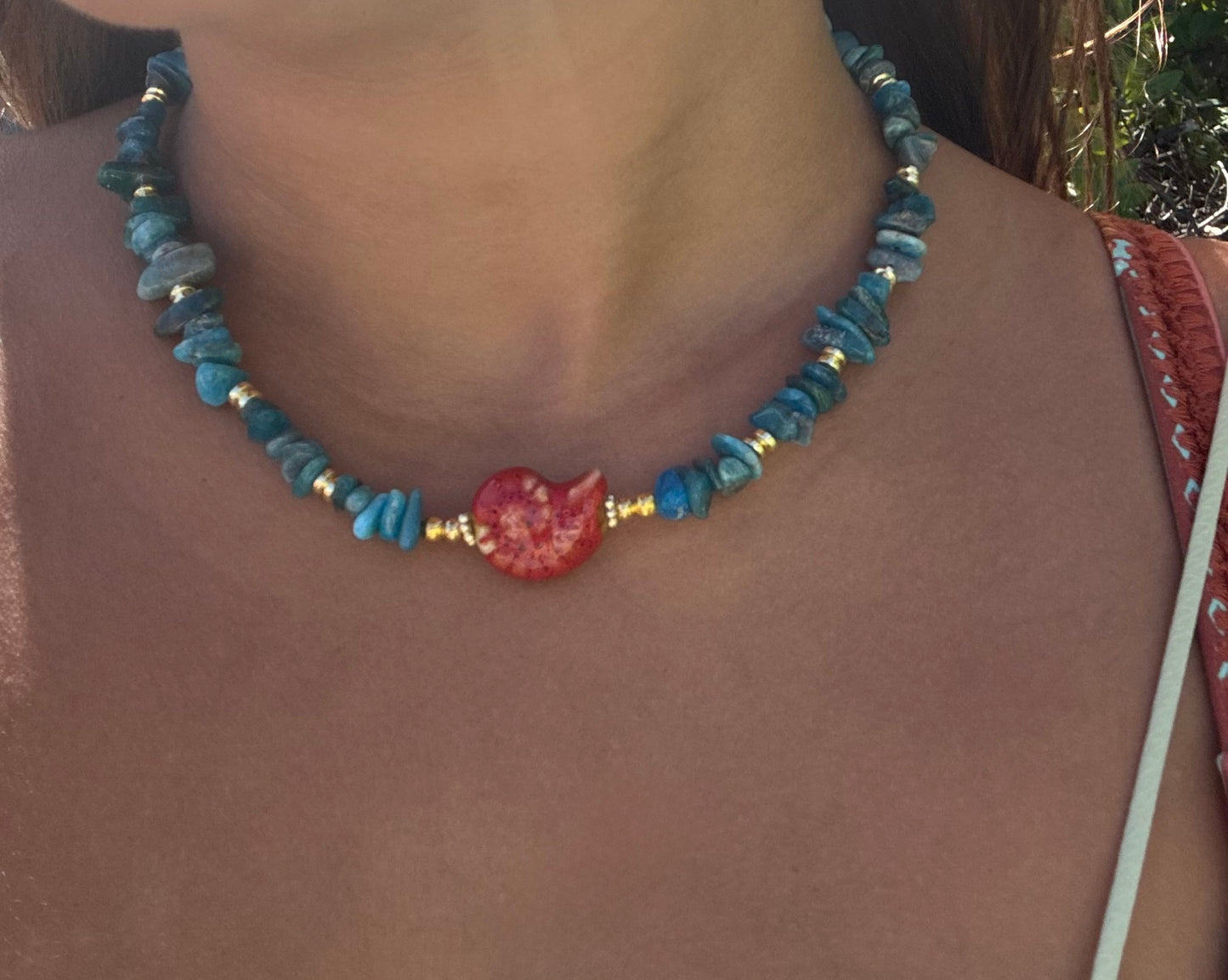 Blue & Red Necklace