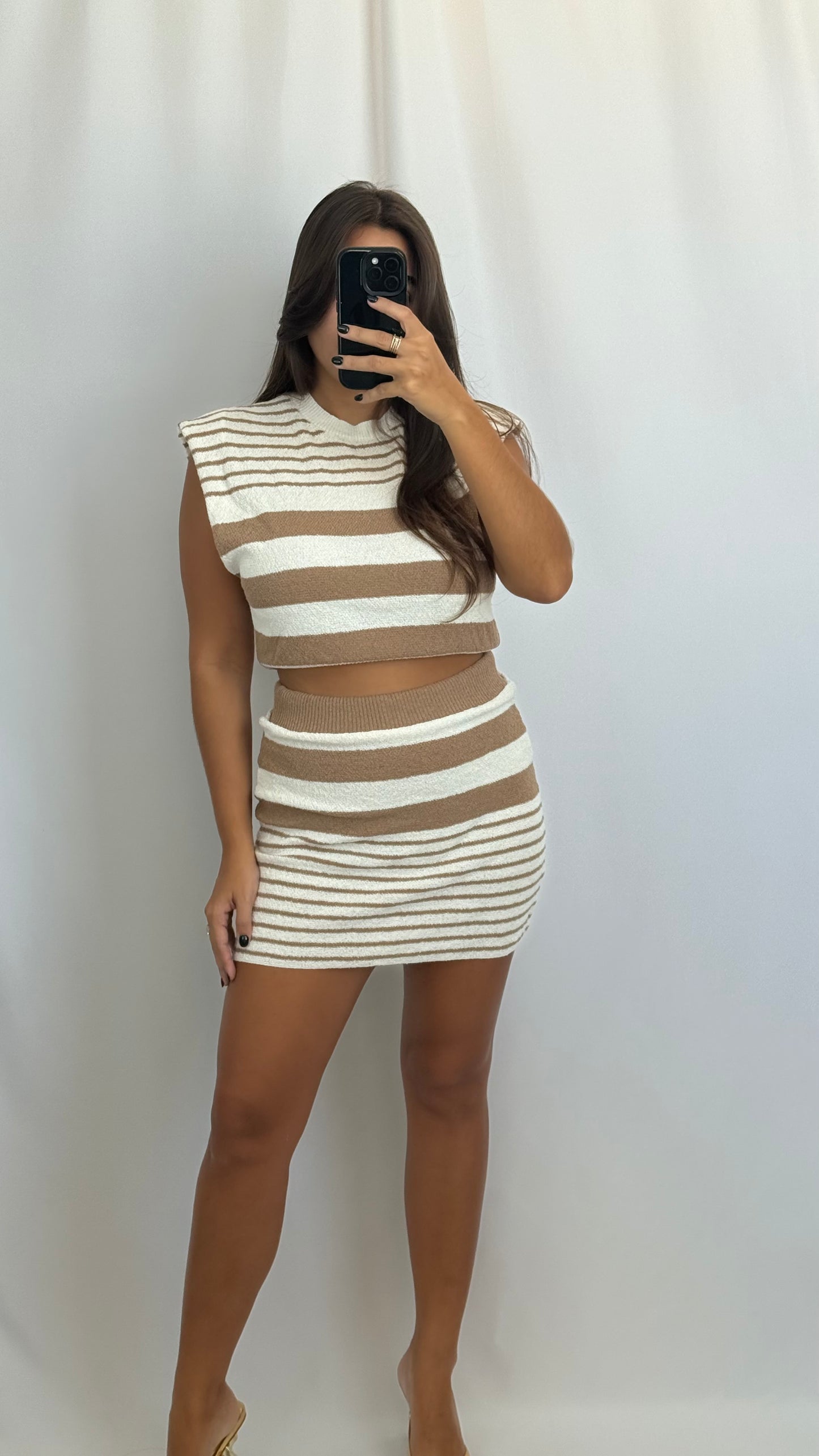 Mocha Knit Top & Skirt