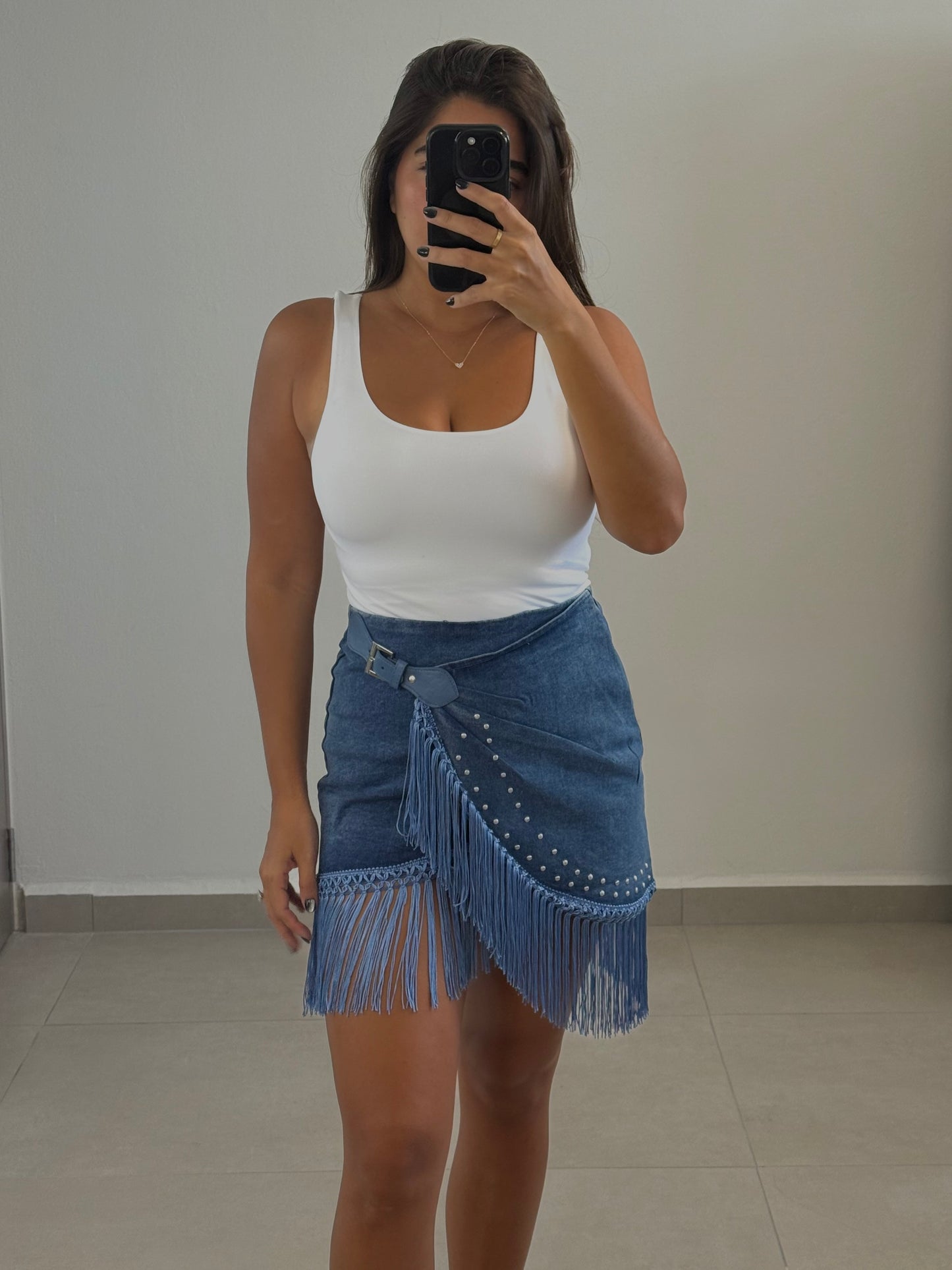 Fringe Wrap Skirt
