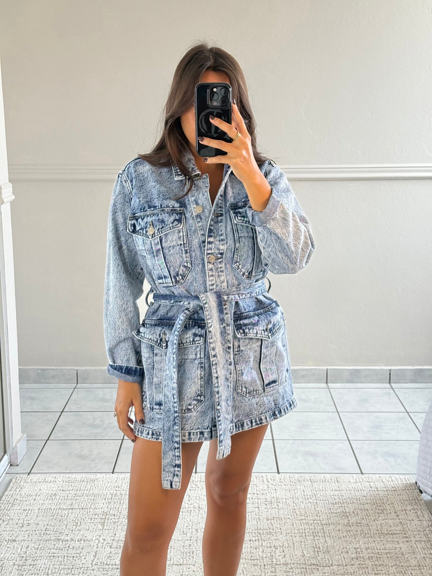 Denim Cargo Dress