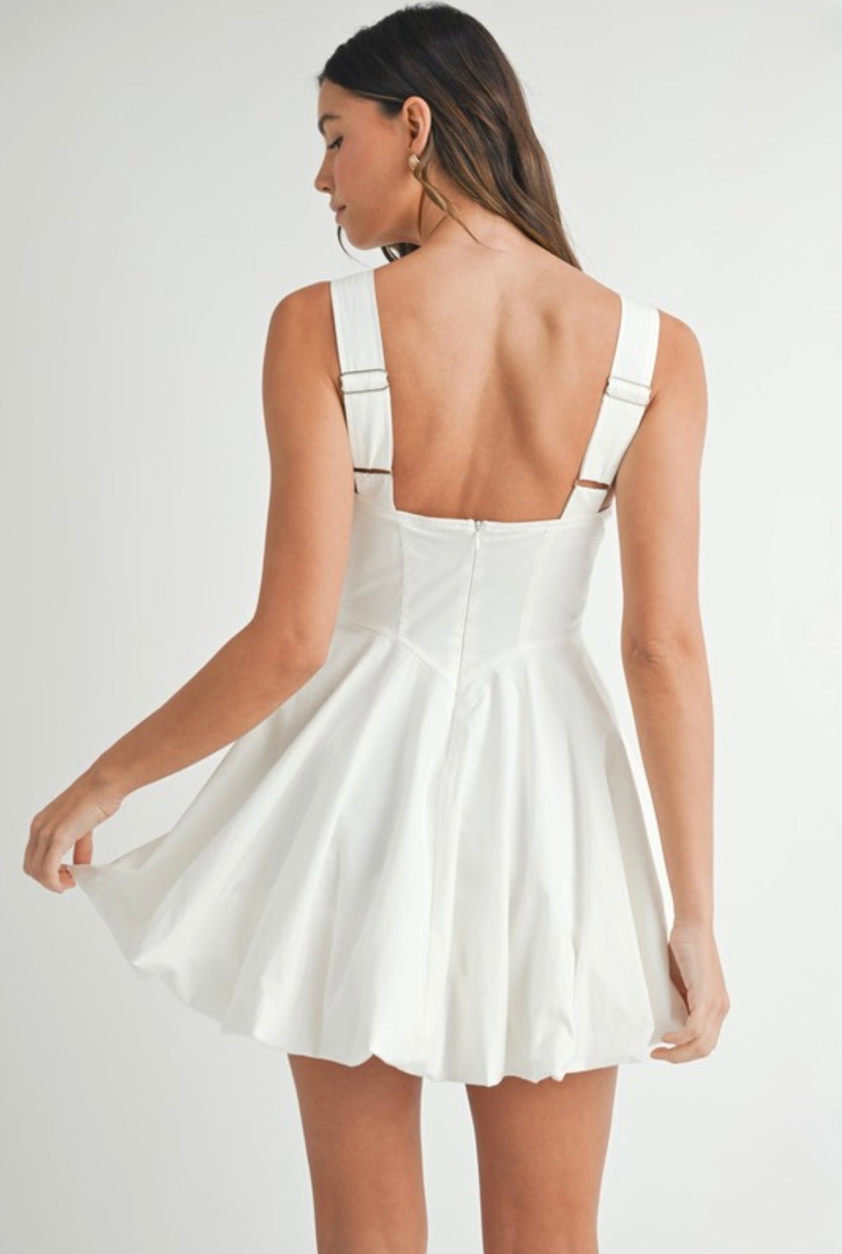 Poplin Bubble Mini Dress
