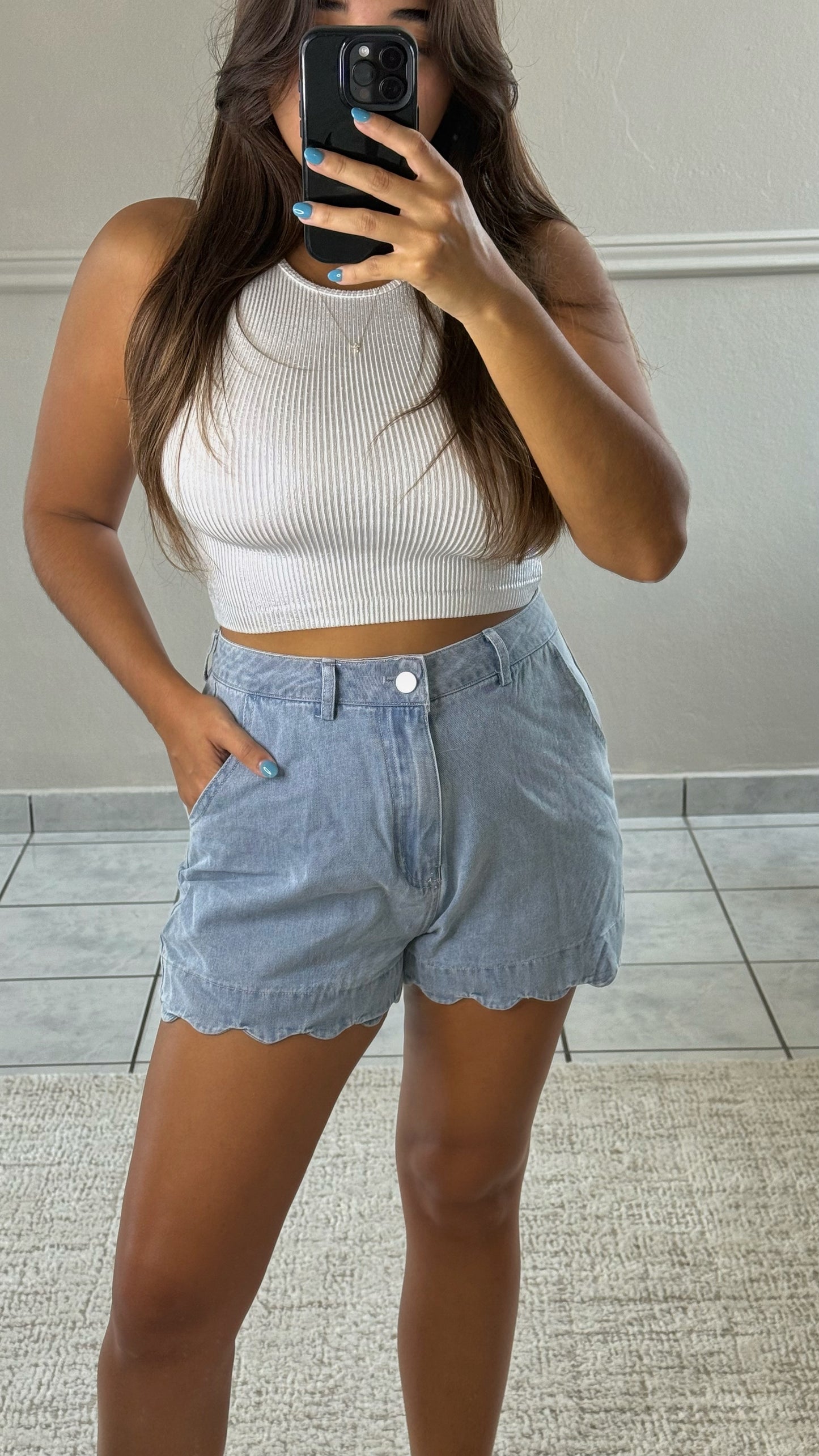 Scalloped Edge Shorts