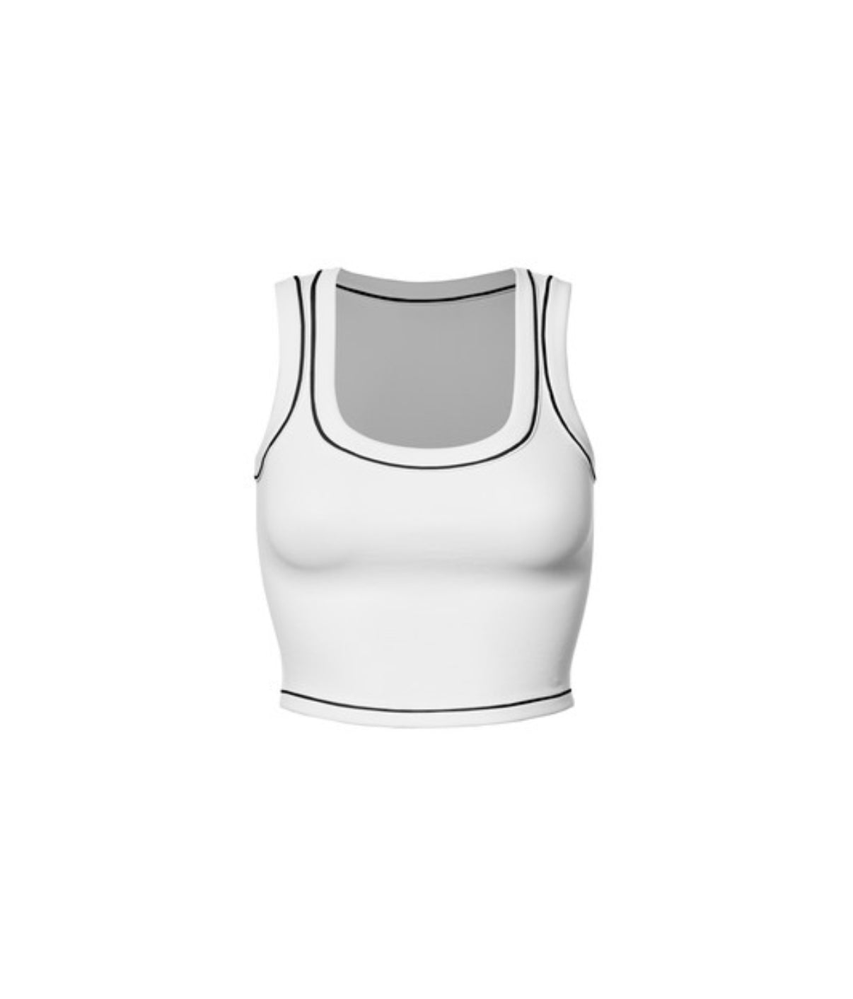 Contrast Stitch Hem Tank Top