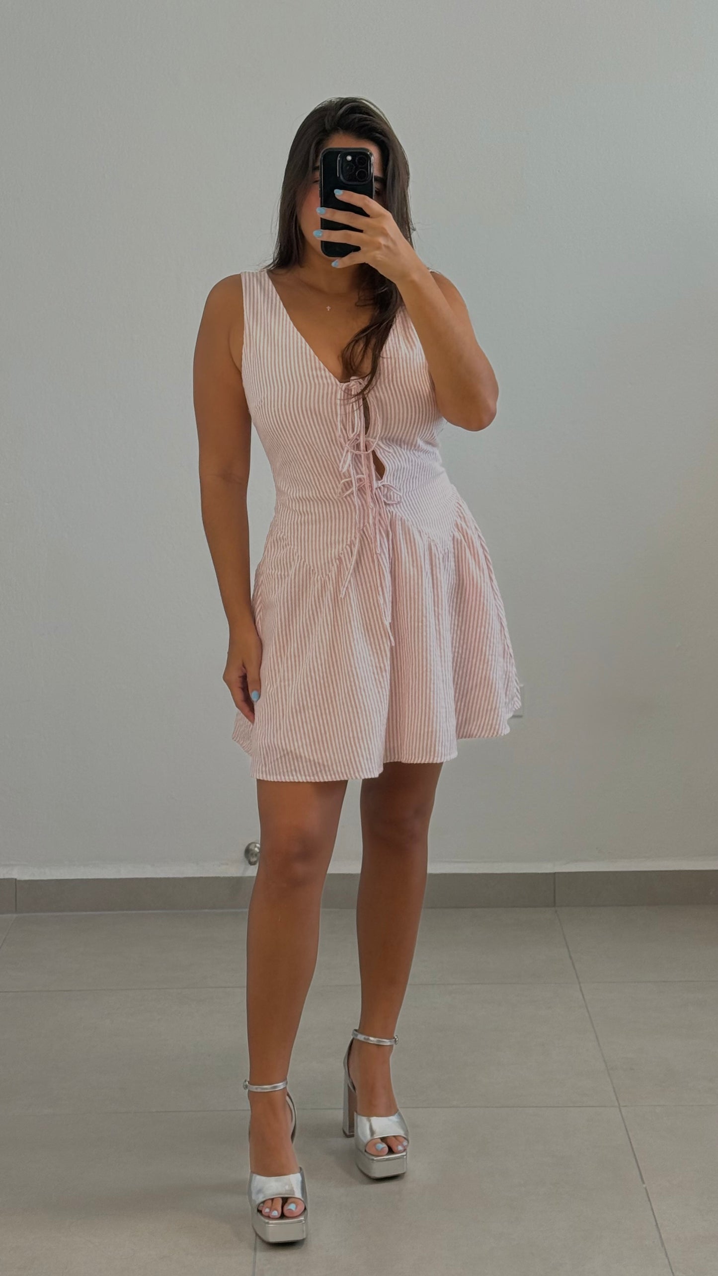 Pink & White Stripes Dress