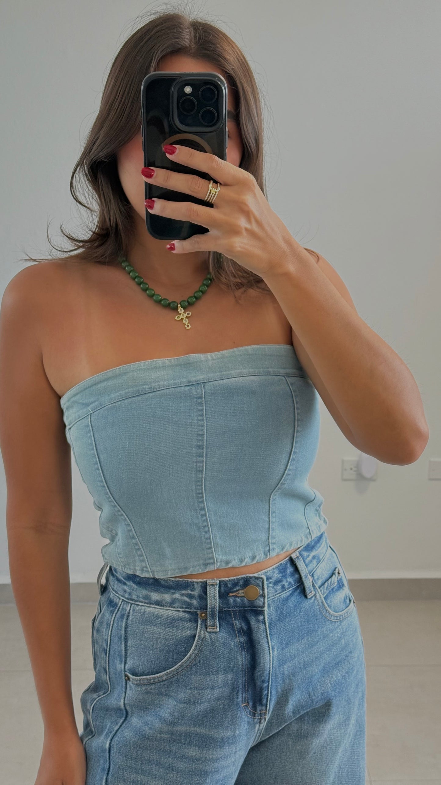 Denim Tube Top
