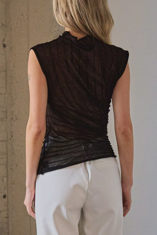 Sheer Black Top