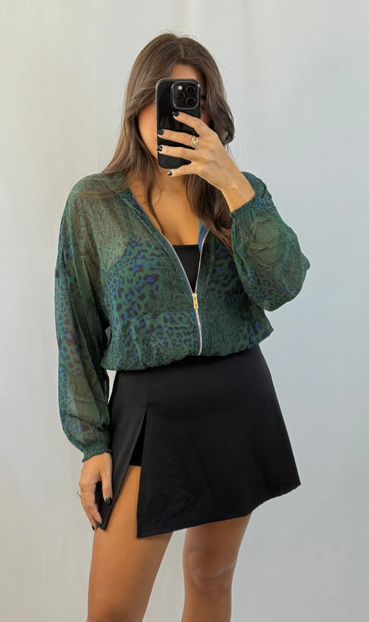 Leopard Mesh Jacket