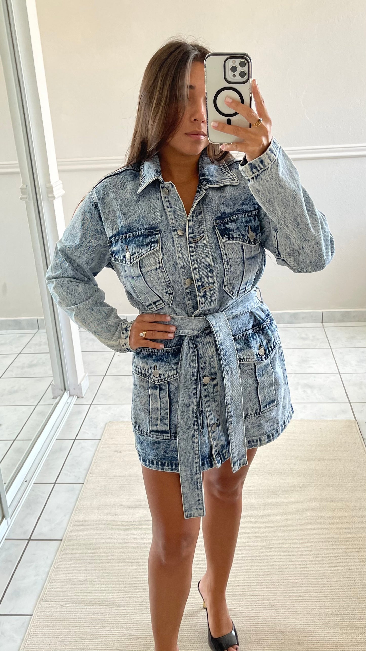 Denim Cargo Dress