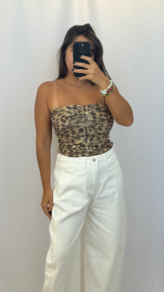 Ruched Bandeau Top