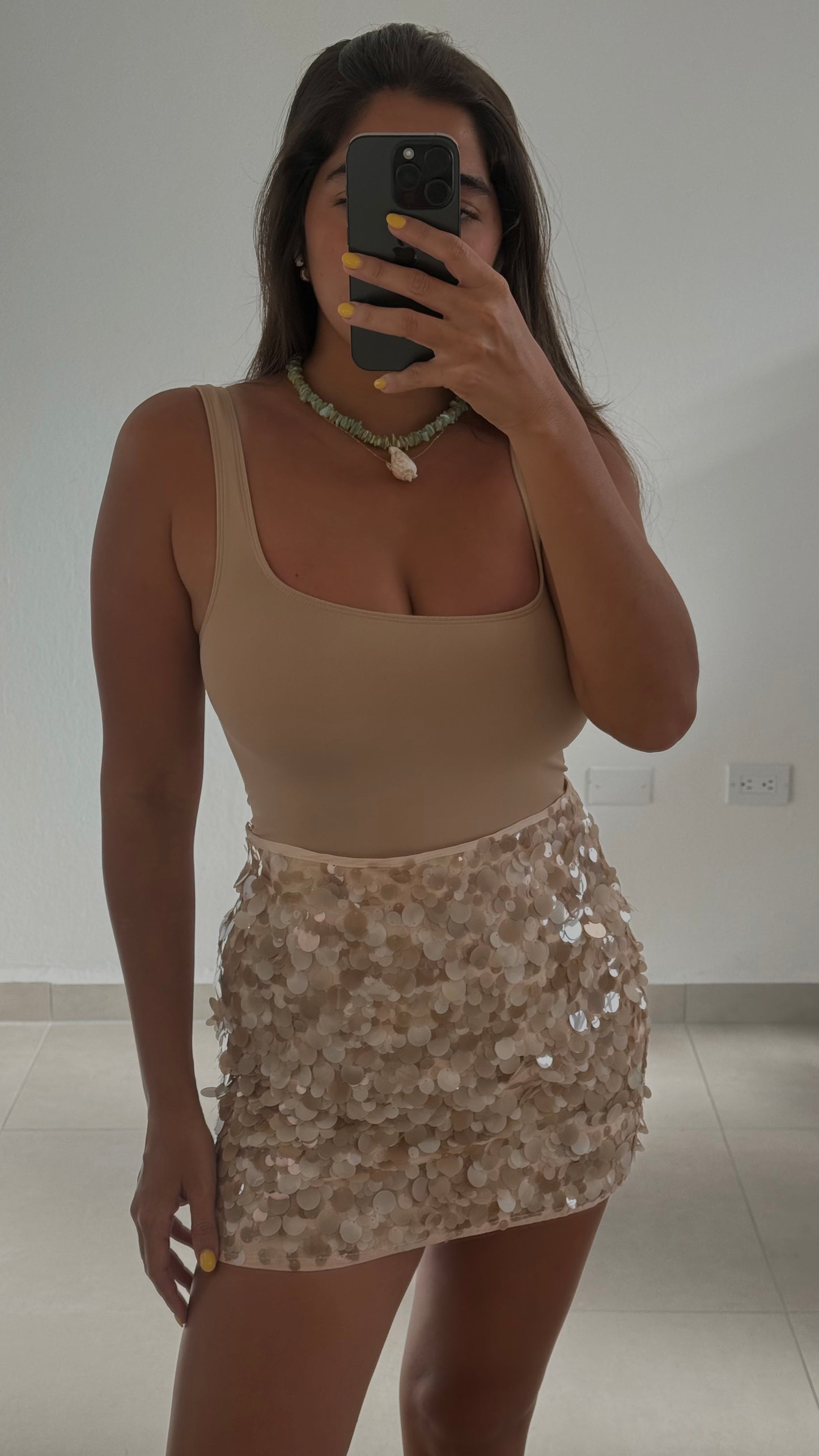Champagne Mini Skirt