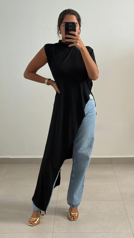 Draped Asymmetrical Top