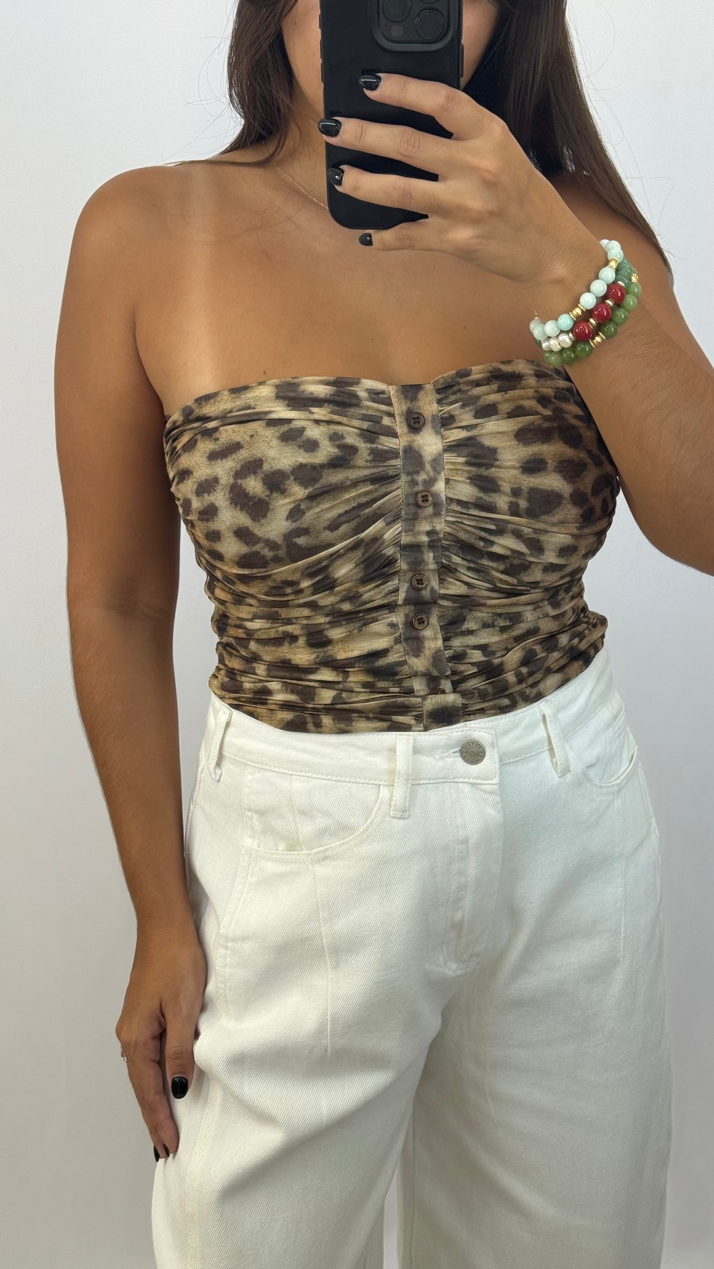 Ruched Bandeau Top