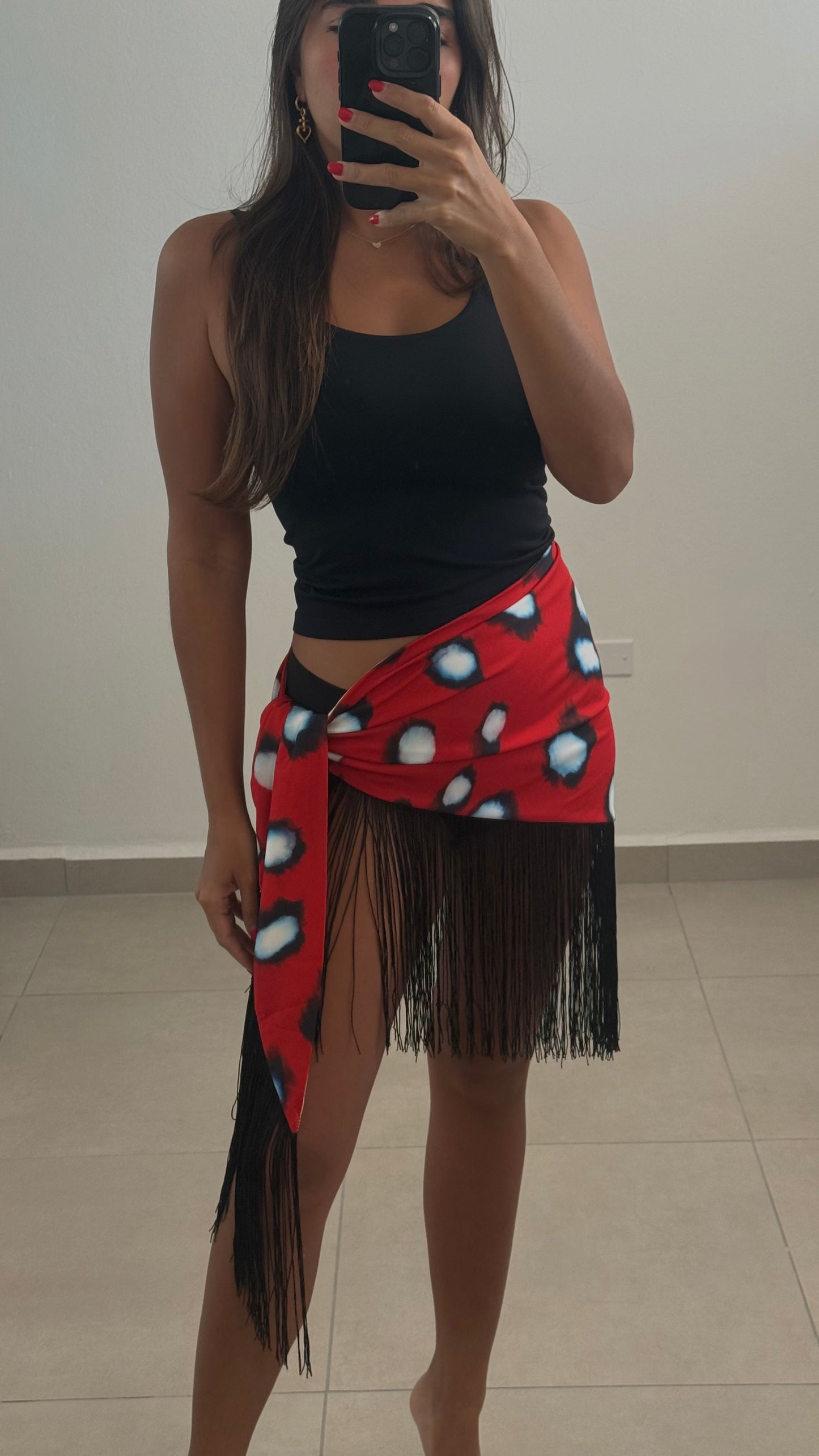 Pre Order Fringe Skirt two sided
