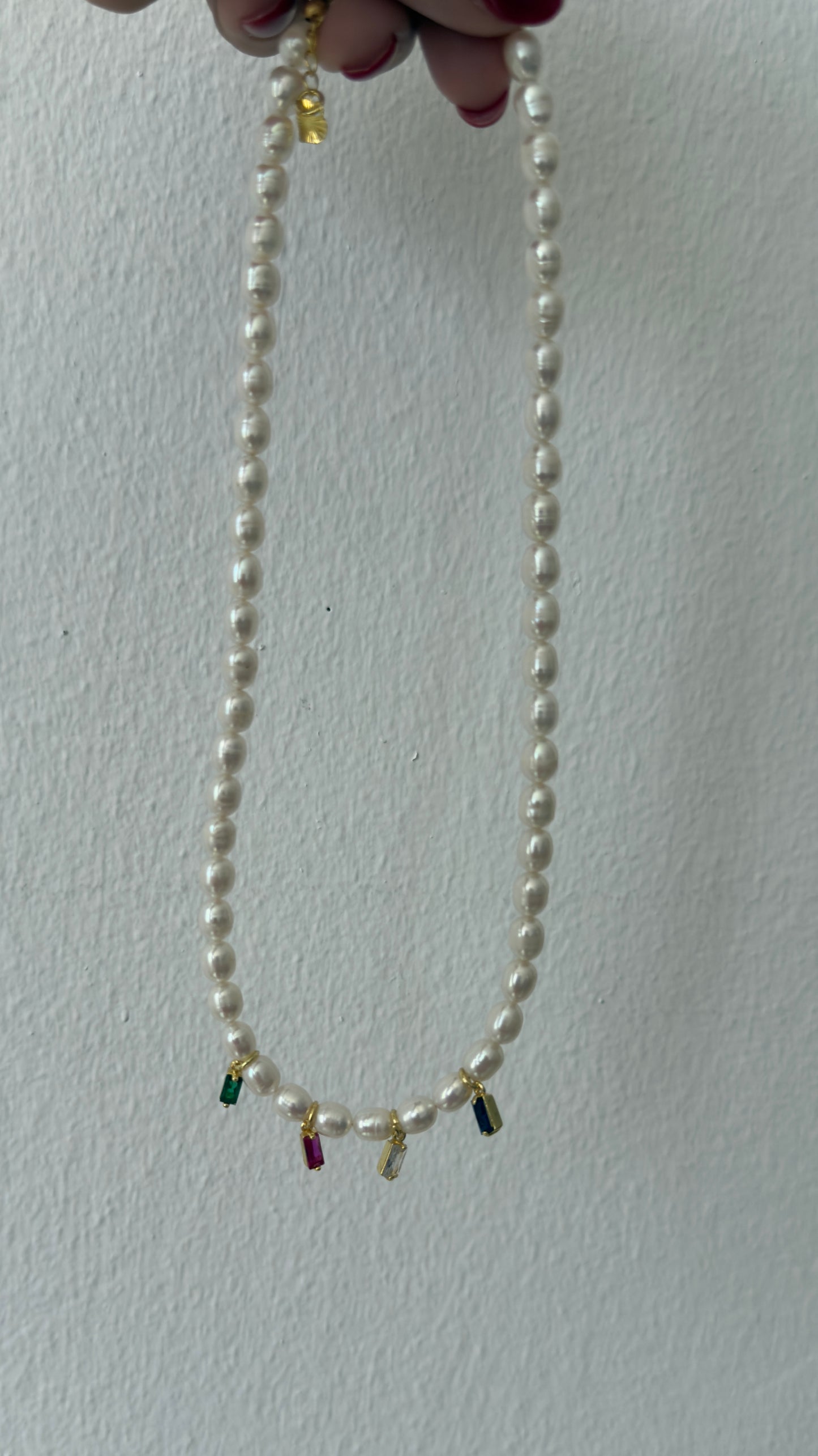 Rainbow pearls Necklace