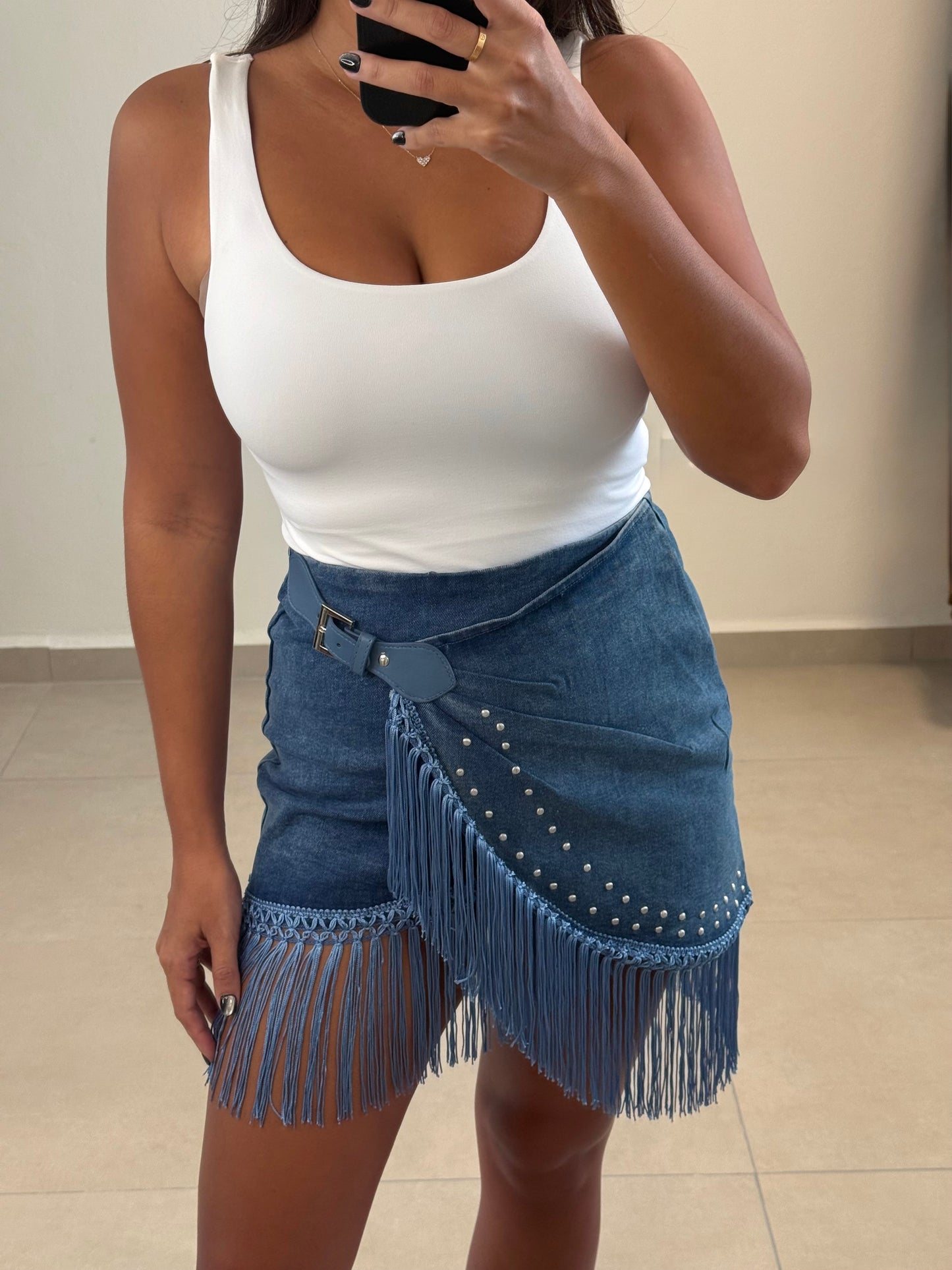 Fringe Wrap Skirt