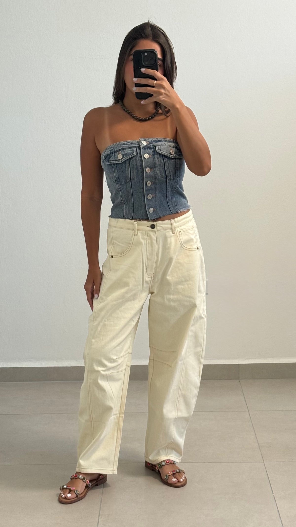 Timeless Denim Corset Top