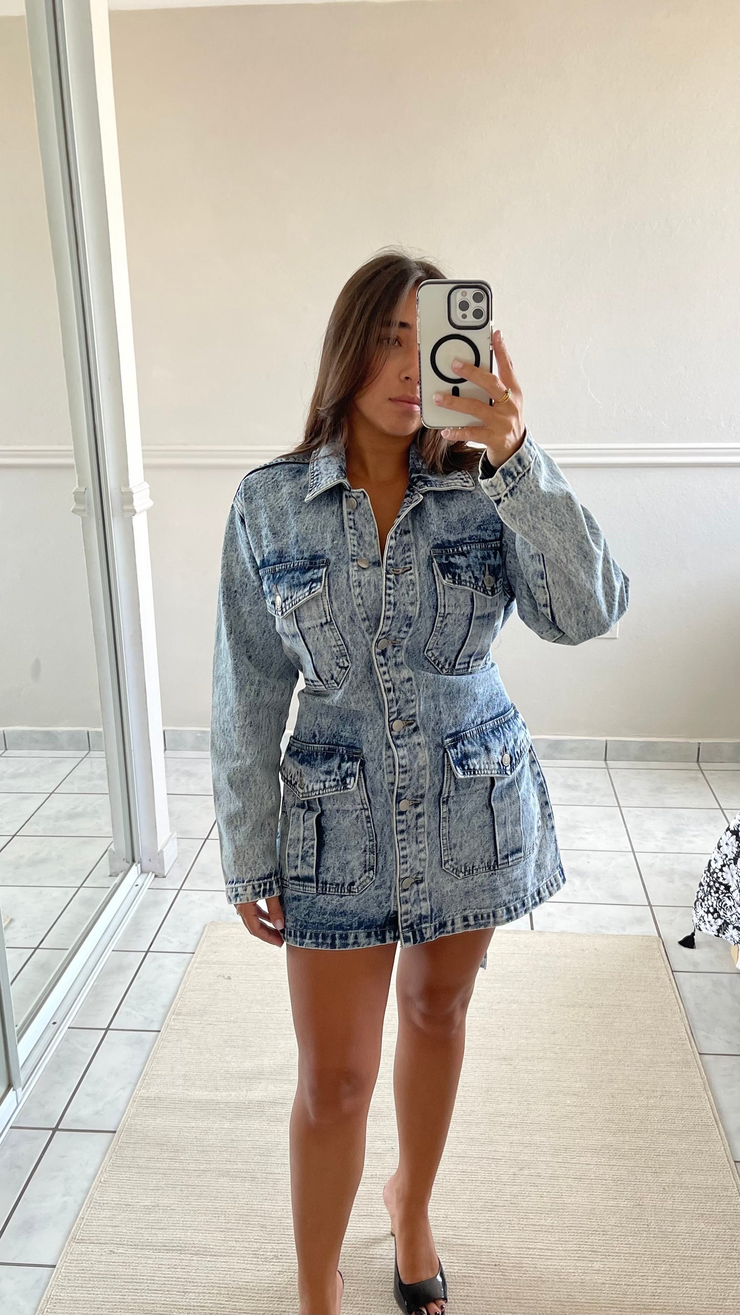 Denim Cargo Dress