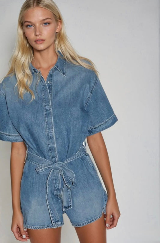 Melina Denim Romper