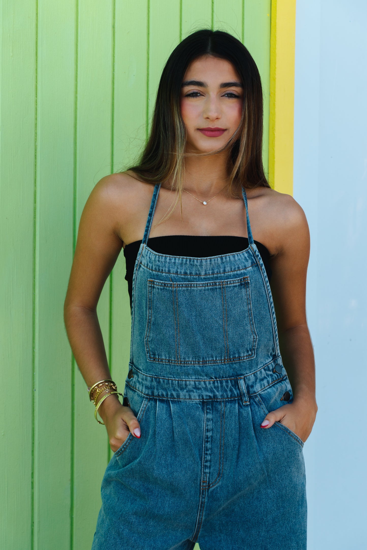 Denim Backless Jumpsuit