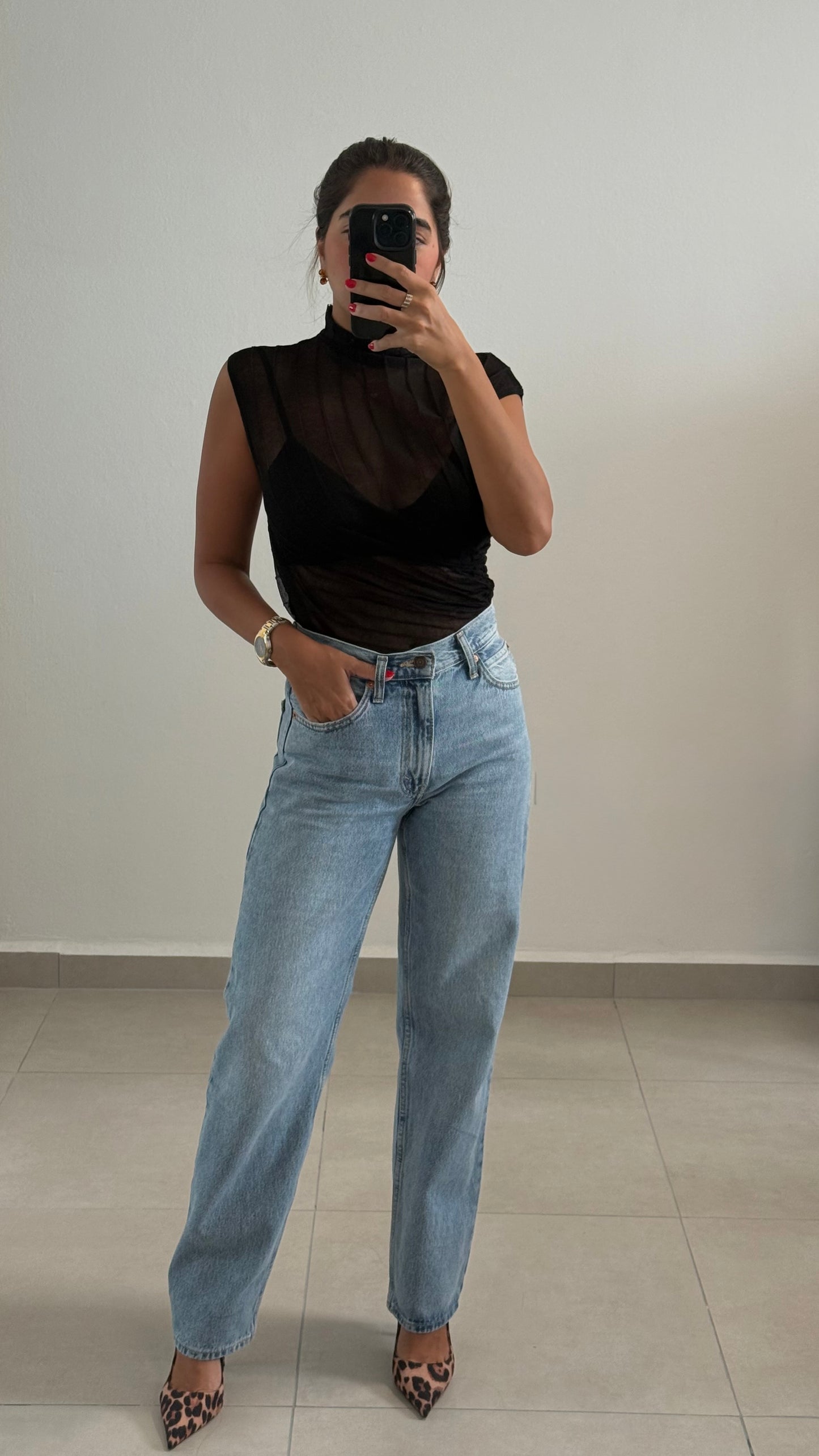 Sheer Black Top
