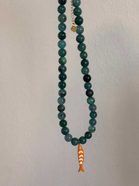 Orange Fish Necklace