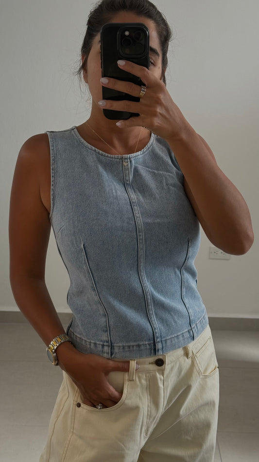 Karolina Denim Top