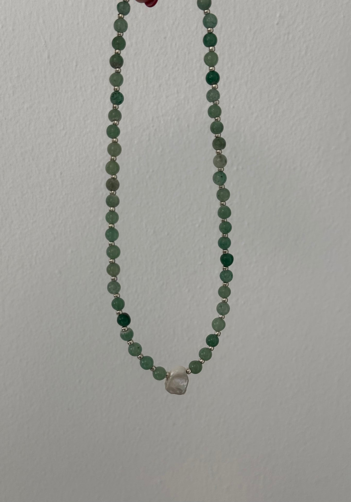 Silver and pearl Necklace