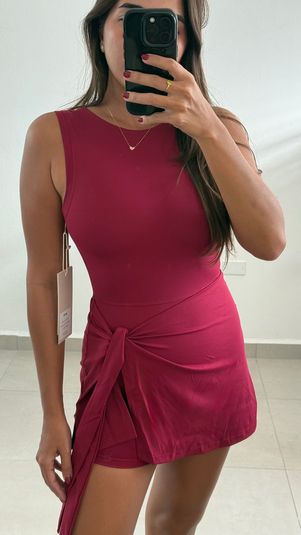 Cherry Activewear Romper Dress