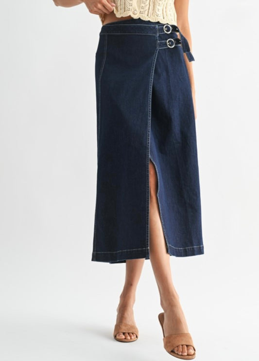 Wrap Buckles Skirt