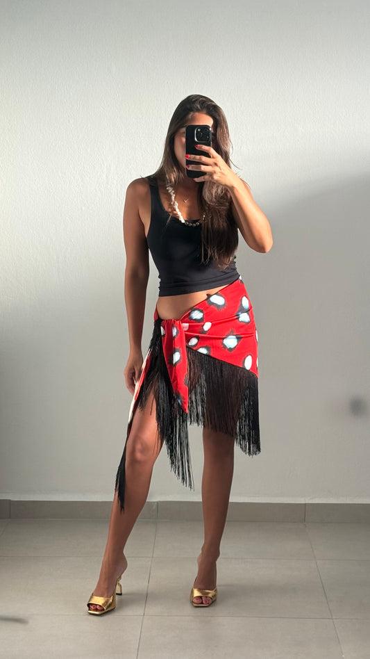 Pre Order Fringe Skirt two sided