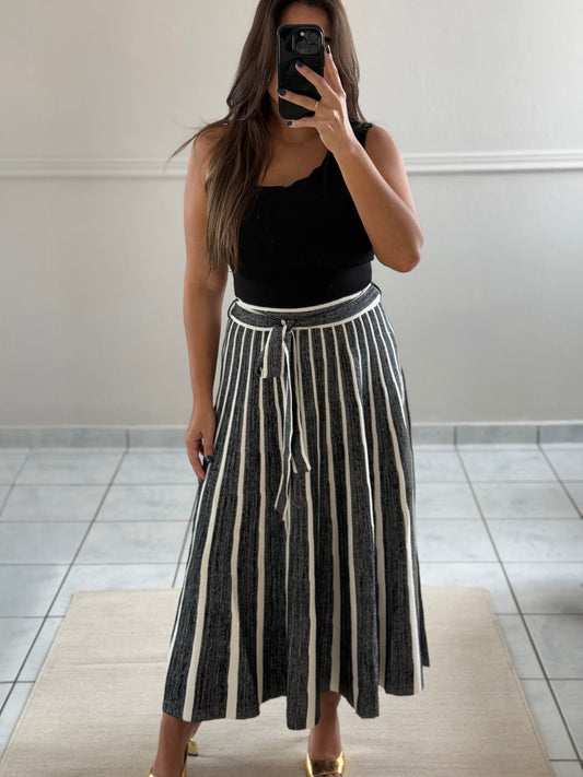 Pleated Maxi Skirt