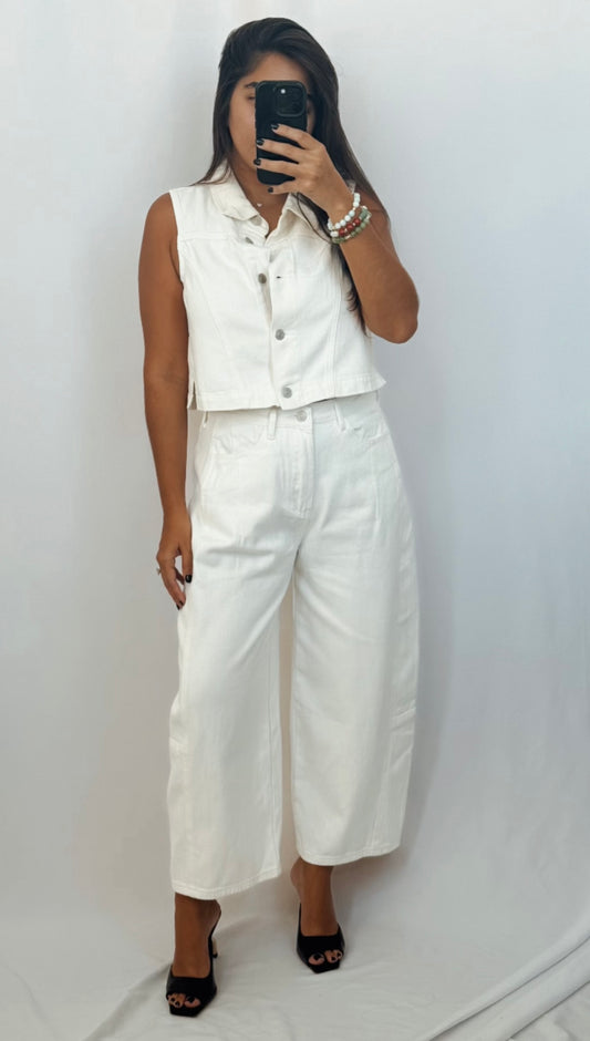 White Denim Set
