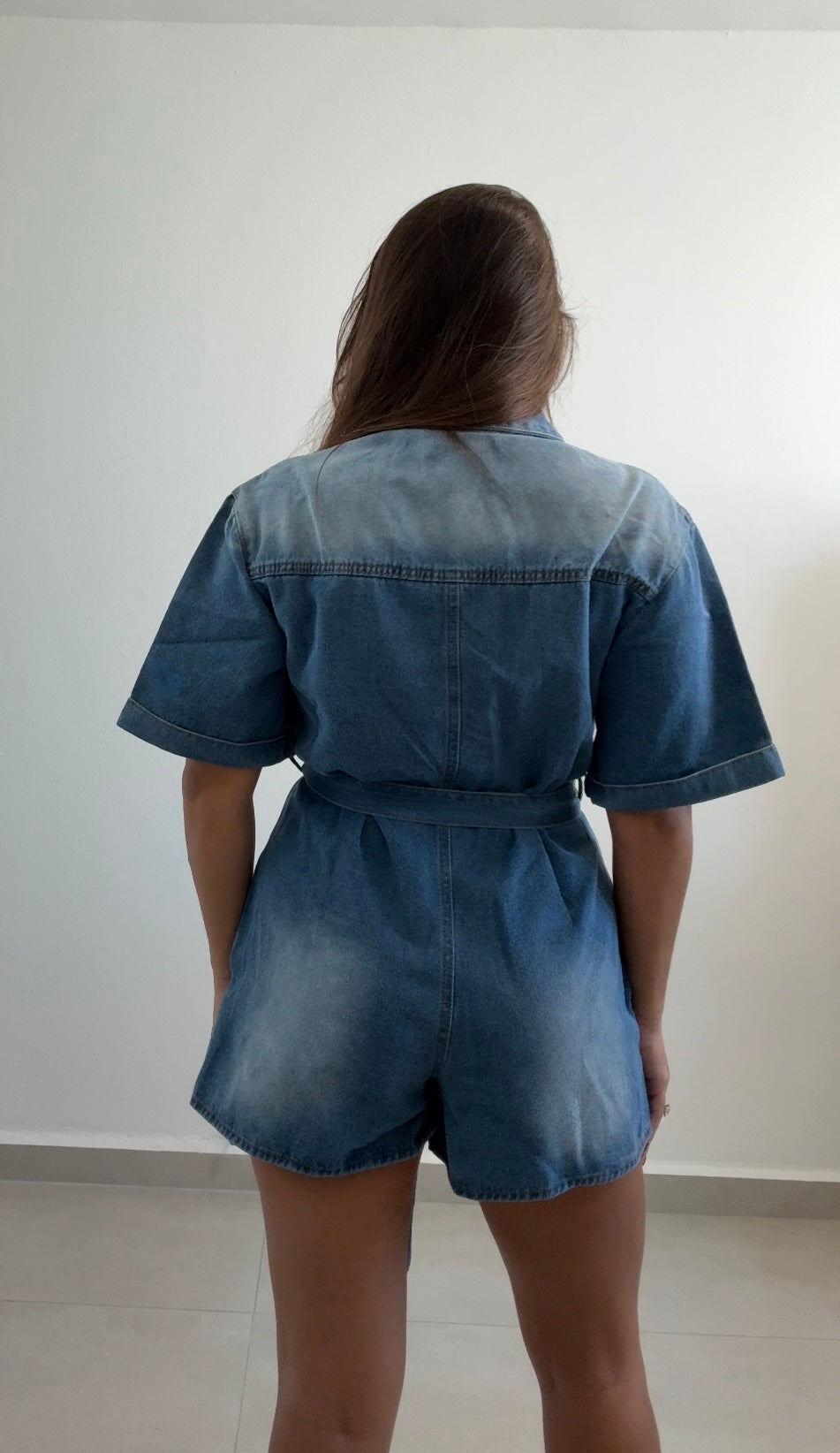 Melina Denim Romper