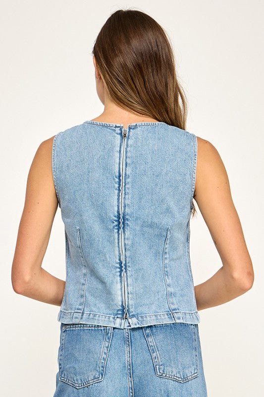 Karolina Denim Top